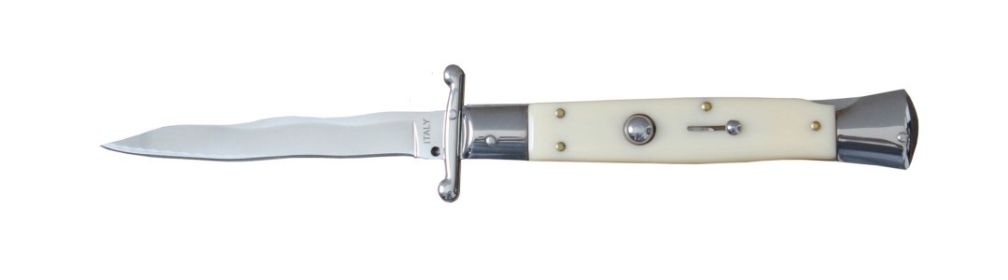 MILANO 10" SWINGUARD IVORY AUTOMATIC KNIFE (4.2" POLISH) KRIS