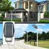 Solar Powered  PIR Motion Sensor 30LED Street Light Waterproof Outdoor Wall Lamp with Remote