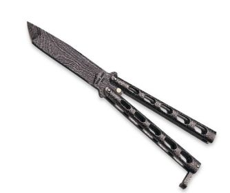 Bear & Son 114AD - 5 inch Silver Vein Armor Piercing Butterfly Damascu