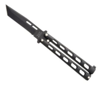 Bear & Son 115TANB - 5 inch Silver Vein Tanto Butterfly