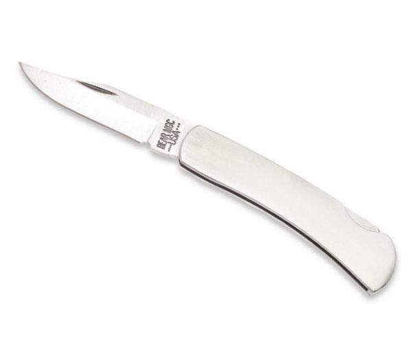 Bear & Son 126 - 3 inch Executive Stainless Steel Upswept Lockback