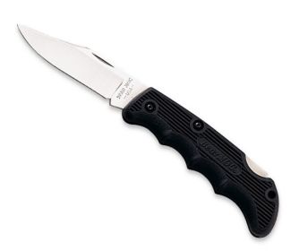 4 In. Cushioned Grip Lockback With Sheath