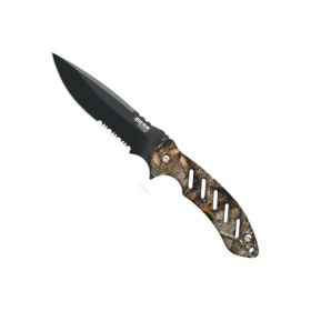 Brisk 1.0 9 3/4 In. Black Blade Realtree Edge Camo Fixed Blade W/balli