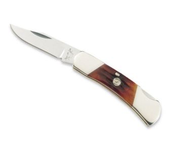 3 In. Red Stag Bone Lockback Upswept