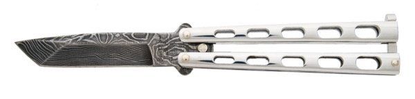 5 In. Stainless Steel Armour Piercing Butterfly Damascus