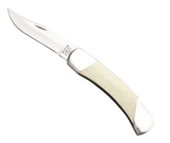 3 3/4 In. White Smooth Bone Lockback