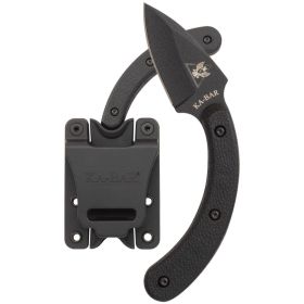 KA-BAR 1494 TDI Ladyfinger Fixed Blade Knife 1.875" AUS-8A Black Plain