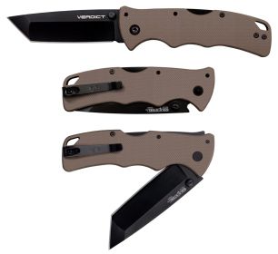 VERDICT AUS10A / 3" TANTO BLADE / FDE G-10 HANDLE