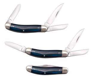 GENTLEMAN'S STOCKMAN 3 BLADES BLUE BONE