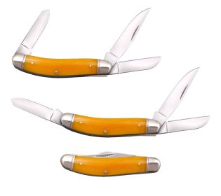 GENTLEMAN'S STOCKMAN 3 BLADES YELLOW BONE