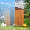 6 Ft. W X 6 Ft. D Metal Storage Shed Appealing horizontal siding in woodgrain with coffee trim to complement
