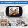 Home Visual Door Ring Monitor 2.8 inch LCD Digital Peephole Doorbell 90 Viewing Night Vision Photo Shooting Built-in Memory Door Viewer Camera