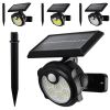 Solar Wall Light Motion Sensor Outdoor Waterproof 3 Modes Solar Powered Landscape Lighting For Garden Yard Pathway Patio 42COB