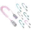 Kids Safety Harness Infant Baby Anti-lost Wrist Band Key Lock 360 Degree Rotation Anti-lost Rope light green - A 2 meters