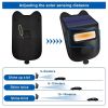 Solar Driveway Alarm Included 2 Receiver 1 Sensor Weatherproof Home Security Alert System for 300m Long Range EU Plug