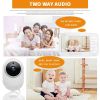 4.3 Inch Baby  Monitor With Camera Built-in Large-capacity Lithium Battery High Contrast Colorful Lcd Monitor Two-way Baby Care Device White
