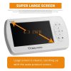 4.3 Inch Baby  Monitor With Camera Built-in Large-capacity Lithium Battery High Contrast Colorful Lcd Monitor Two-way Baby Care Device White