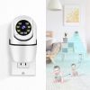 1080p Hd Wifi Camera Night Vision Full Color Automatic Body Tracking 4x Digital Zoom Video White US Plug