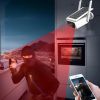 Solar Camera Wireless Outdoor WiFi 8W Solar Battery Powered 3MP Security Camera With Solar Panel For Home Office School with 2 batteries