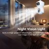 Light Bulb Security Camera 360 Degree WiFi Security Cameras Night Vision 10x Hybrid Zoom for E27 Socket White
