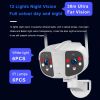 K13 Wireless Outdoor Camera Wifi 1080P HD Security Camera Dual Lens Color Night Vision 2 Way Audio White