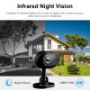 Security Camera WiFi Surveillance Camera Siren Alert Night Vision Smart 1080P HD Cams for Security Guard Black
