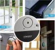 100DB Security Ultra-Slim Designing Window Door Round Vibration Sensor Alarm gray