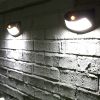 LED Solar Powered Motion Sensor Wall Lamp for Outdoor Garden Fence Street Yard Path Lighting white light