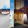 LED Solar Powered Motion Sensor Wall Lamp for Outdoor Garden Fence Street Yard Path Lighting white light