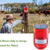 Outdoor Solar Alarm 4 Modes Multi-use Led Light Wireless Motion Sensor Detector solar warning light