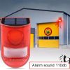 Outdoor Solar Alarm 4 Modes Multi-use Led Light Wireless Motion Sensor Detector solar warning light