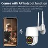 Wireless Security Camera 1080p Wifi Ptz Dome System 2 Way Audio Pan Cam Waterproof Camera for Outdoor Indoor EU Plug