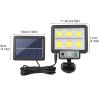 Led Solar Wall Lamp 3 Mode Ip65 Waterproof Motion Sensor Street Light for Garden Courtyard Porch Yard JX-F56 light