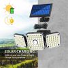 Solar Powered 112led Wall Lamps 280000lm Outdoor Motion Sensor Flood Light TG-TY05121 3 head
