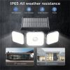 Solar Powered 112led Wall Lamps 280000lm Outdoor Motion Sensor Flood Light TG-TY05121 3 head