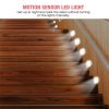 6leds Wireless Motion Sensor Night Light 120 Degree Angle Battery Powered Cabinet Closet Stair Lamp white shell white light