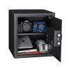 Oversized safe with electronic lock; spare key; 1 tier black safe model 36SAQ
