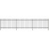 Security Palisade Fence with Pointed Top Steel 19' 8"x4' 11" Black