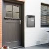 Wall Mount Mailbox Lockable Galvanized Iron Letter Post Box Locking Security Drop Box with 2 Keys for Outside Home Office