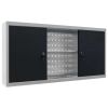 Wall Mounted Tool Cabinet Industrial Style Metal Gray and Black