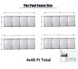 48x4 Ft Outdoor Pool Fence With Section Kit,Removable Mesh Barrier,For Inground Pools,Garden And Patio,Black