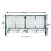 Garden Mesh Gate Fence Door Wall Grille 113.8" x 29.5" / 120.5" x 49.2"