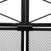 4-Panel Fireplace Screen with 4 Tools and 2 Doors;  Heavy Duty Metal Fire Spark Guard;  Folding Fireplace Fence;  Black