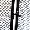 4-Panel Fireplace Screen with 4 Tools and 2 Doors;  Heavy Duty Metal Fire Spark Guard;  Folding Fireplace Fence;  Black